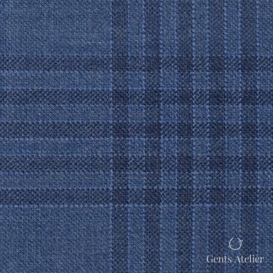 Костюмная ткань Marzoni 600 - 566 / 1000 — Синий / Синий, виндоупейн, 100% шерсть