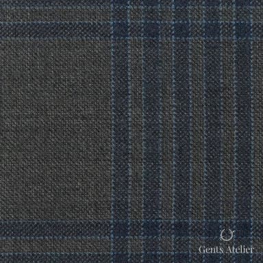 Костюмная ткань Marzoni 600 - 567 / 1000 — Оливковый / Синий, виндоупейн, 100% шерсть