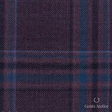 Костюмная ткань Marzoni 600 - 570 / 1000 — Фиолетовый / Синий, виндоупейн, 100% шерсть