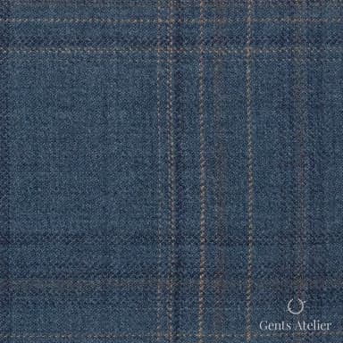 Костюмная ткань Marzoni 600 - 580 / 1000 — Бирюзовый / Жёлтый, виндоупейн, 100% шерсть