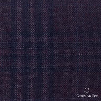 Костюмная ткань Marzoni 600 - 586 / 1000 — Фиолетовый / Тёмно-синий, виндоупейн, 100% шерсть