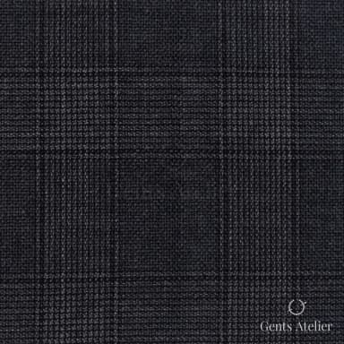 Костюмная ткань Marzoni 607 - 628 / 900 — Угольный / Серый, виндоупейн, 100% шерсть