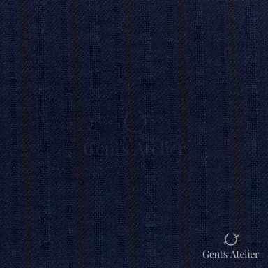Костюмная ткань Marzoni 607 - 855 / 1000 — Синий / Коричневый, в полоску, 100% шерсть
