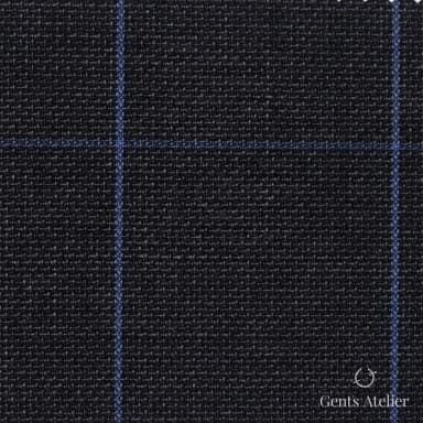 Костюмная ткань Marzoni 621 - 093 / 900 — Серый / Голубой, виндоупейн, 100% шерсть