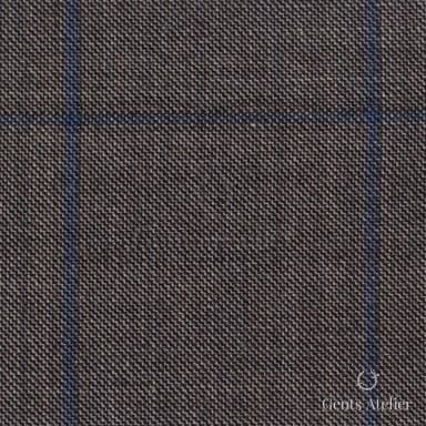 Костюмная ткань Marzoni 621 - 131 / 900 — Коричневый / Синий, виндоупейн, 100% шерсть