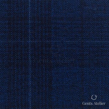 Костюмная ткань Marzoni 651 - 741 / 1200 — Синий, виндоупейн, 100% шерсть