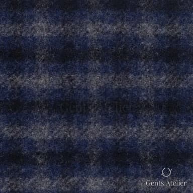 Костюмная ткань Marzoni 601 - 999 / 1200 — Синий / Серый, в клетку, 90% шерсть, 10% Cashmere