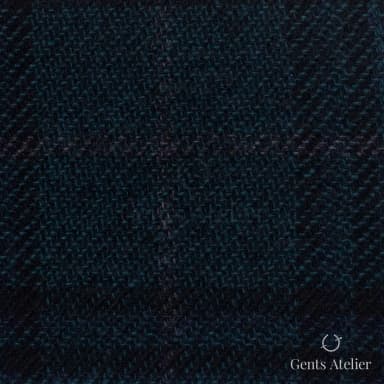 Костюмная ткань Marzoni 651 - 689 / 1500 — Оливковый / Чёрный, виндоупейн, 90% шерсть, 10% Cashmere