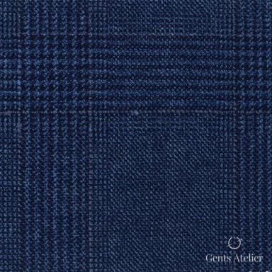 Костюмная ткань Marzoni 651 - 861 / 1200 — Синий / Тёмно-синий, в клетку, 100% шерсть