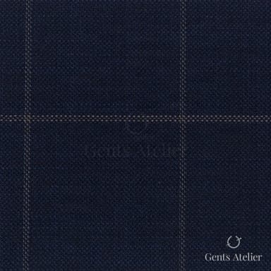 Костюмная ткань Marzoni 723 - 023 / 1200 — Тёмно-синий, виндоупейн, 100% шерсть