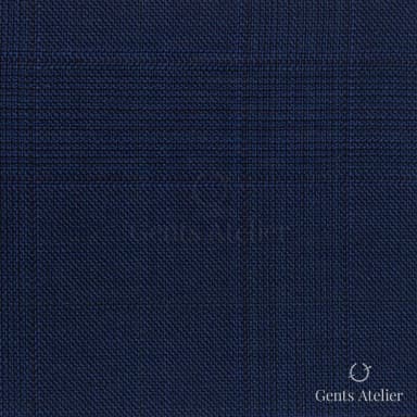 Костюмная ткань Marzoni 725 - 451 / 1400 — Синий / Тёмно-синий, виндоупейн, 100% шерсть