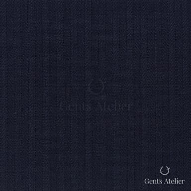 Костюмная ткань Marzoni 725 - 466 / 1400 — Тёмно-синий, в полоску, 100% шерсть