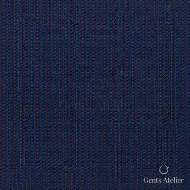 Костюмная ткань Marzoni 725 - 469 / 1400 — Тёмно-синий / Красный, в полоску, 100% шерсть