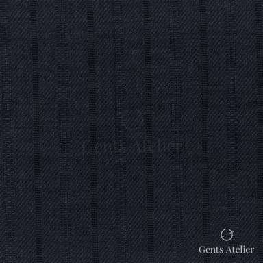 Костюмная ткань Marzoni 725 - 475 / 1300 — Тёмно-синий / Синий, в полоску, 100% шерсть