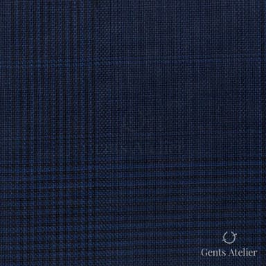 Костюмная ткань Marzoni 725 - 488 / 1500 — Синий / Тёмно-синий, виндоупейн, 100% шерсть