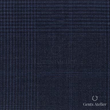Костюмная ткань Marzoni 725 - 489 / 1500 — Синий / Тёмно-синий, виндоупейн, 100% шерсть