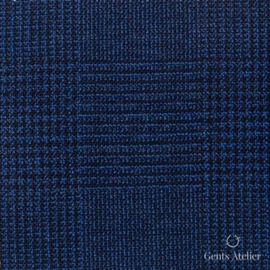 Костюмная ткань Marzoni 619 - 156 / 1000 — Синий / Тёмно-синий, виндоупейн, 100% шерсть
