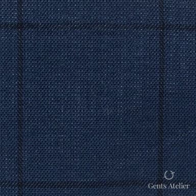Костюмная ткань Marzoni 619 - 163 / 1000 — Синий / Чёрный, виндоупейн, 100% шерсть