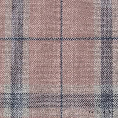 Костюмная ткань Marzoni 651 - 842 / 1200 — Розовый / Тёмно-серый, виндоупейн, 100% шерсть