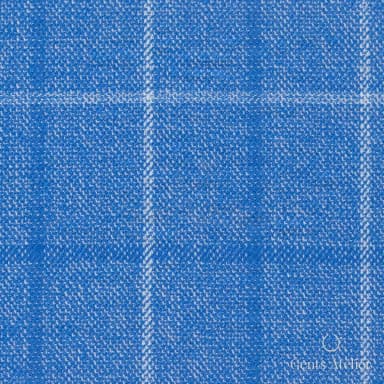 Костюмная ткань Marzoni 651 - 851 / 1200 — Синий / Белый, виндоупейн, 100% шерсть