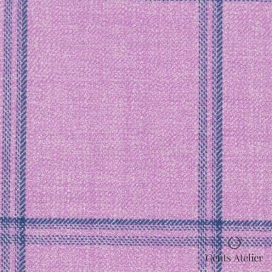 Костюмная ткань Marzoni 651 - 857 / 1200 — Розовый / Тёмно-синий, виндоупейн, 100% шерсть