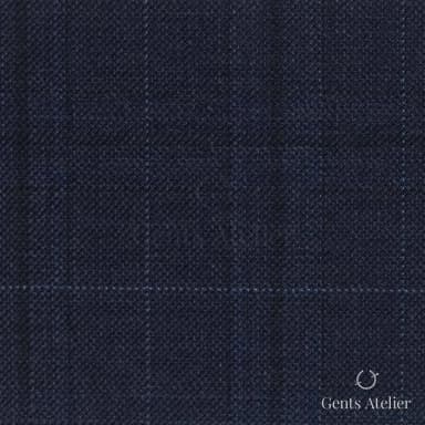 Костюмная ткань Marzoni 618 - 374 / 1200 — Тёмно-синий, оконная клетка, 100% шерсть