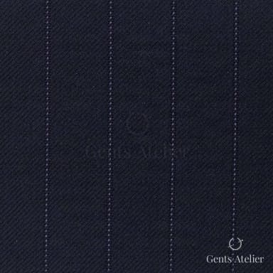 Костюмная ткань Marzoni 618 - 378 / 1200 — Тёмно-синий, полоса, 100% шерсть