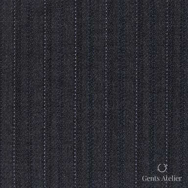 Костюмная ткань Marzoni 618 - 394 / 1200 — Антрацит, полоса, 100% шерсть