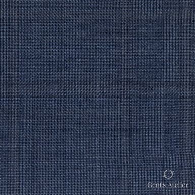 Костюмная ткань Marzoni 723 - 188 / 1100 — Синий, оконная клетка, 100% шерсть