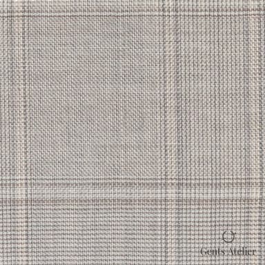 Костюмная ткань Marzoni 723 - 189 / 1100 — Бежевый, оконная клетка, 100% шерсть