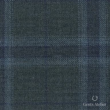 Костюмная ткань Marzoni 600 - 698 / 1000 — Зелёный / Ceam, оконная клетка, 100% шерсть