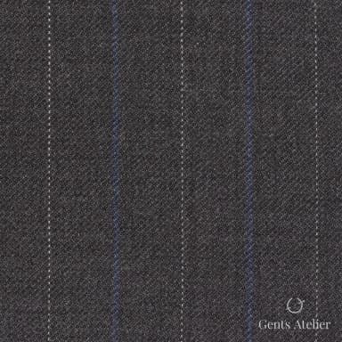 Костюмная ткань Marzoni 621 - 163 / 900 — Коричневый / Синий, полоса, 100% шерсть