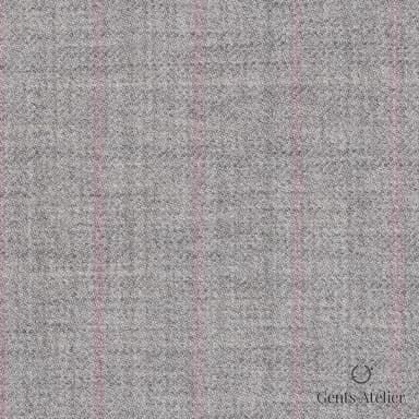 Костюмная ткань Marzoni 621 - 165 / 900 — Бежевый / Pink, оконная клетка, 100% шерсть