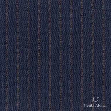 Костюмная ткань Marzoni 622 - 087 / 800 — Синий / Коричневый, полоса, 98% шерсть, 2% шёлк