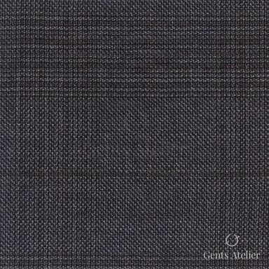 Костюмная ткань Marzoni 721 - 129 / 900 — Антрацит / Коричневый, оконная клетка, 100% шерсть