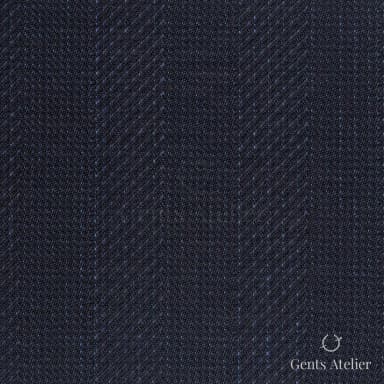 Костюмная ткань Marzoni 721 - 131 / 900 — Тёмно-синий, ёлочка, 100% шерсть