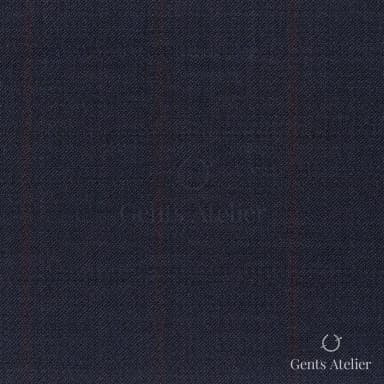 Костюмная ткань Marzoni 721 - 134 / 90 — Антрацит / Красный, оконная клетка, 100% шерсть