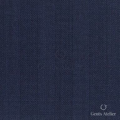 Костюмная ткань Marzoni 721 - 135 / 900 — Тёмно-синий, ёлочка, 100% шерсть