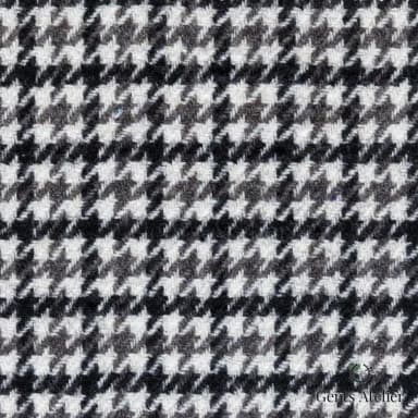 Костюмная ткань Marzoni 651 - 606 / 1200 — Молочный / Чёрный, гусиная лапка, 90% шерсть, 10% кашемир