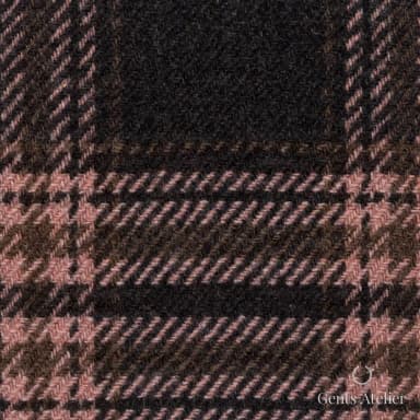 Костюмная ткань Marzoni 651 - 661 / 1200 — Коричневый, клетка, 90% шерсть, 10% кашемир