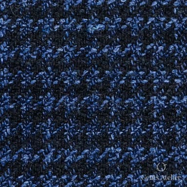 Костюмная ткань Marzoni 722 - 254 / 1300 — Чёрный / Синий, меланж, 88% шерсть, 12% шёлк