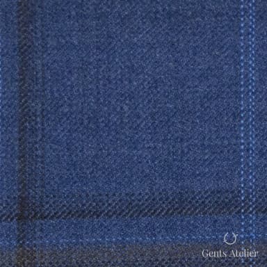 Костюм из Reda TTR3599 — синий с клеткой, 100% Шерсть