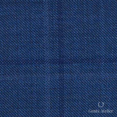 Костюм из Reda TTR2591 — ярко-синий с клеткой, 100% Шерсть