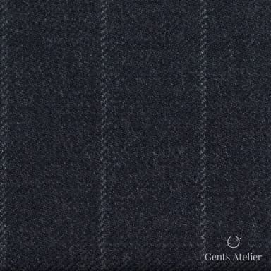 Костюм из Vitale Barberis Canonico TTV2089 — тёмно-синий с меловой полоской, 100% Шерсть