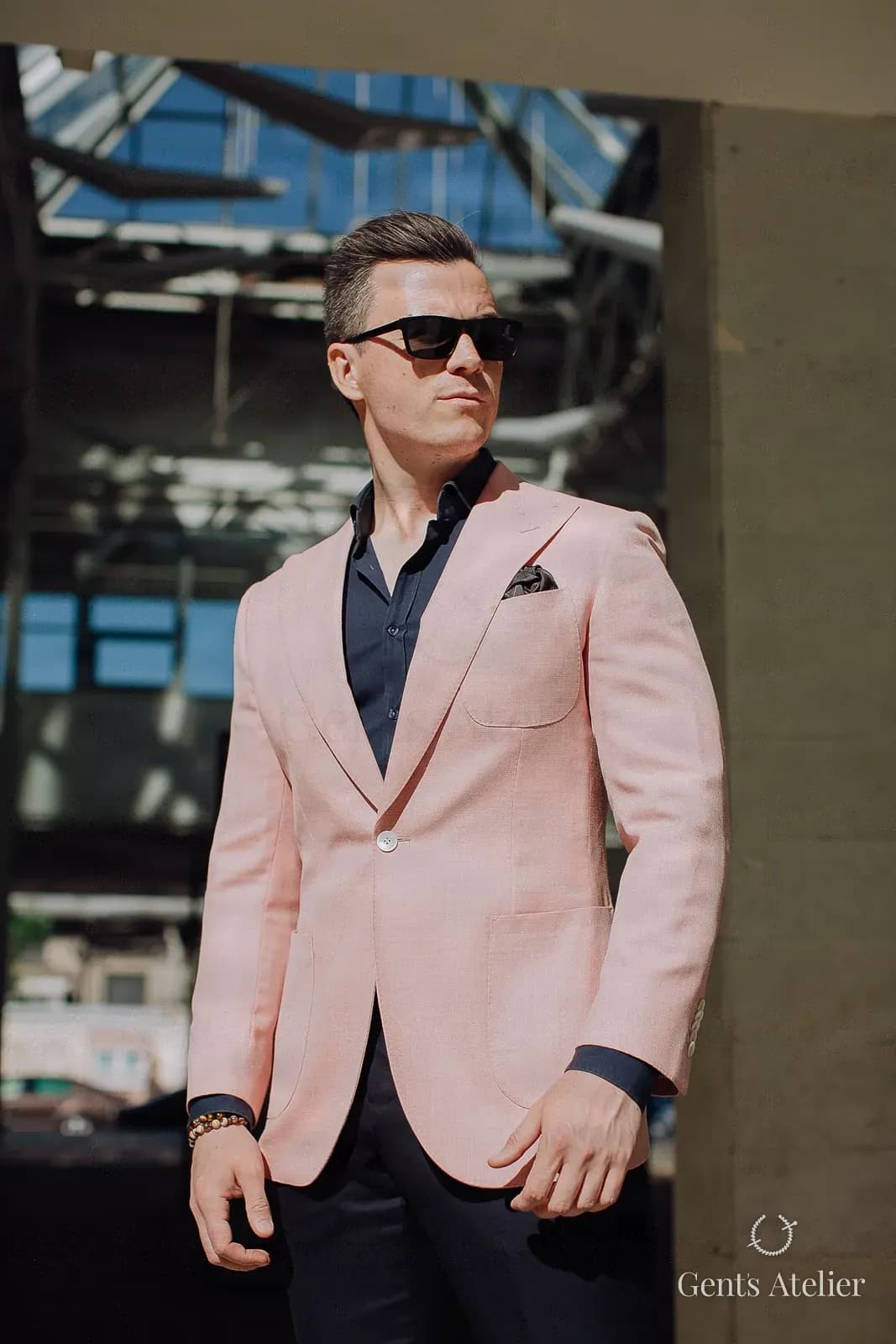 Розовый костюм-двойка из шерсти Vitale Barberis Canonico