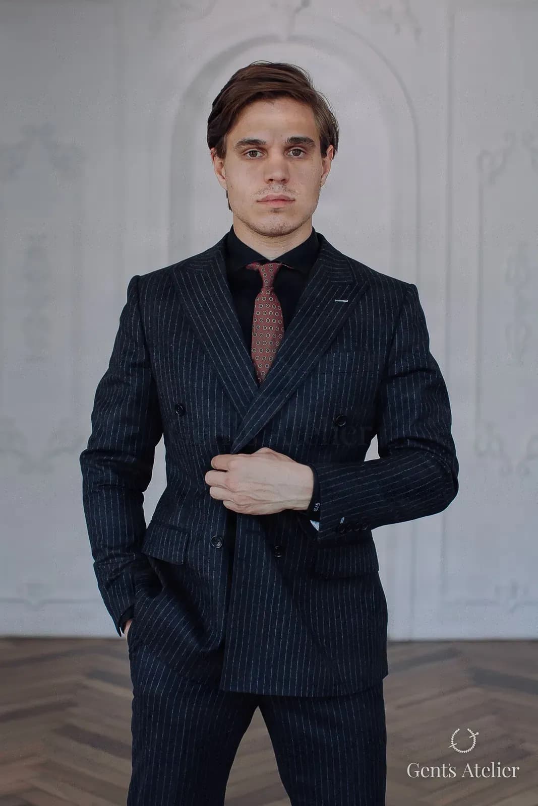 Костюм-двойка из фланели Stylbiella в полоску