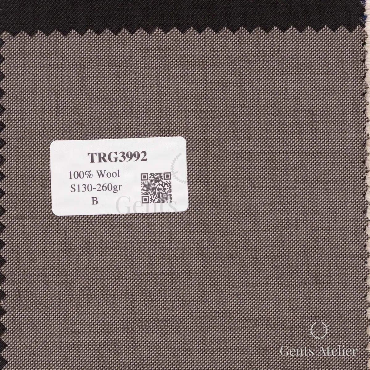Образец ткани Guabello TRG3992 с этикеткой, тёмно-бежевый
