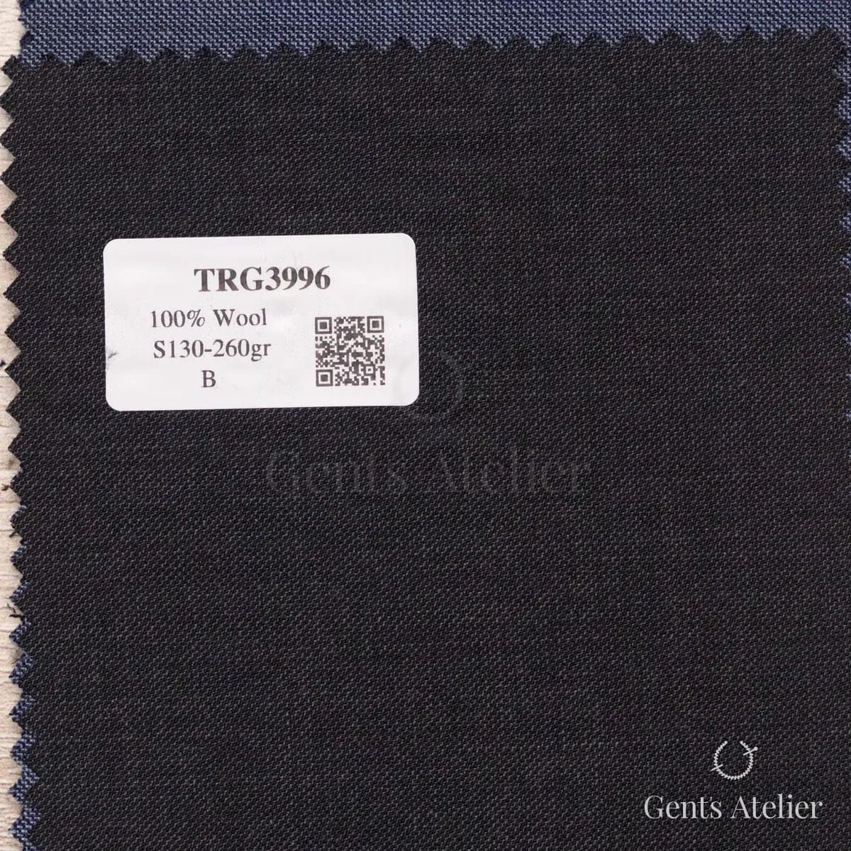 Образец ткани Guabello TRG3996 с этикеткой, антрацит