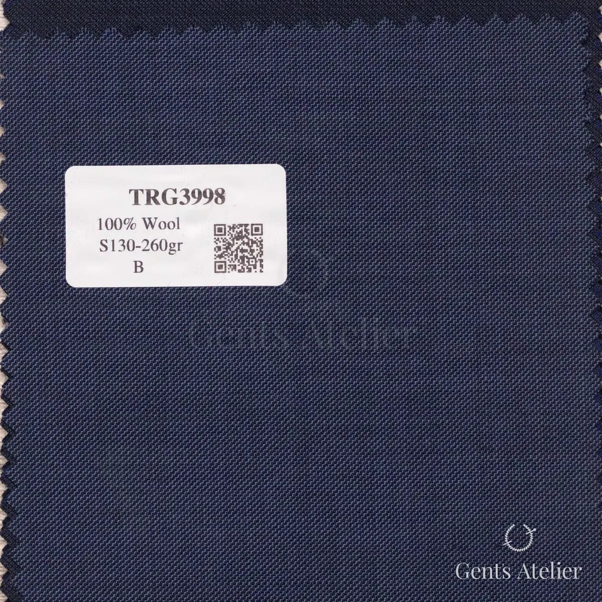 Образец ткани Guabello TRG3998 с этикеткой, тёмно-синий