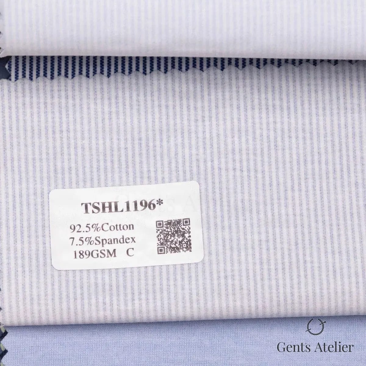Образец ткани Lucern TSHL1196 с этикеткой, синий